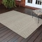Homeroots 5 x 7 ft. Gray & Ivory Geometric Indoor & Outdoor Area Rug 389539 - alternate 4